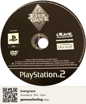 Evergrace PlayStation 2, PAL disc