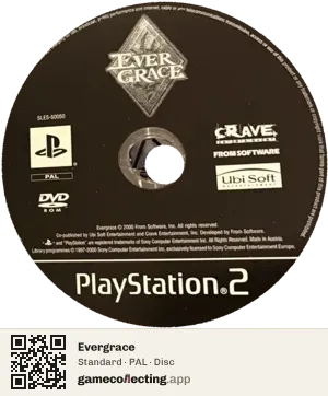 Evergrace PlayStation 2, PAL disc