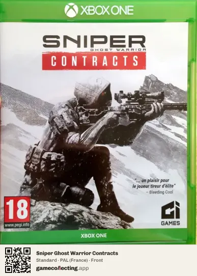 Sniper Ghost Warrior Contracts Xbox One, France box front