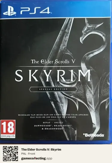 The Elder Scrolls V: Skyrim PlayStation 4, PAL box front