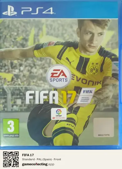 FIFA 17 PlayStation 4, Spain box front