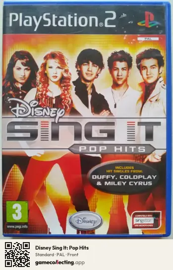 Disney Sing It: Pop Hits PlayStation 2, PAL box front