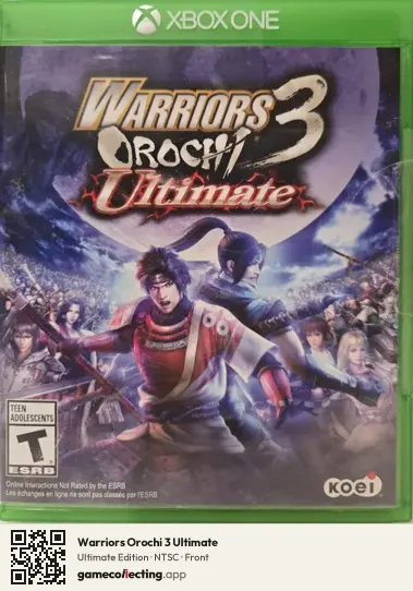 Warriors Orochi 3 Ultimate Xbox One, NTSC box front