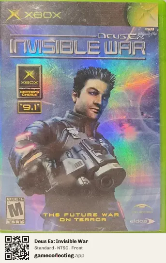Deus Ex: Invisible War Xbox, NTSC box front