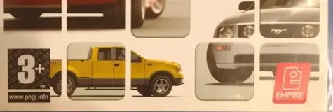 Ford Racing 3, the PEGI square on its front