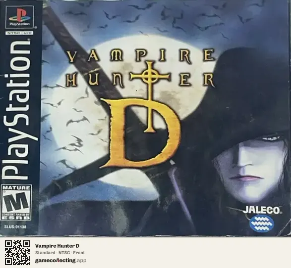 Vampire Hunter D PlayStation, NTSC box front