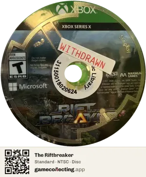The Riftbreaker Xbox Series X, NTSC disc