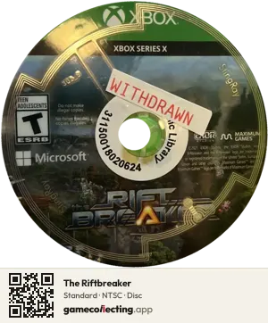 The Riftbreaker Xbox Series X, NTSC disc