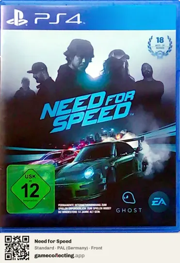 Need for Speed PlayStation 4, Germany box front