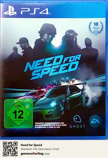 Need for Speed PlayStation 4, Germany box front