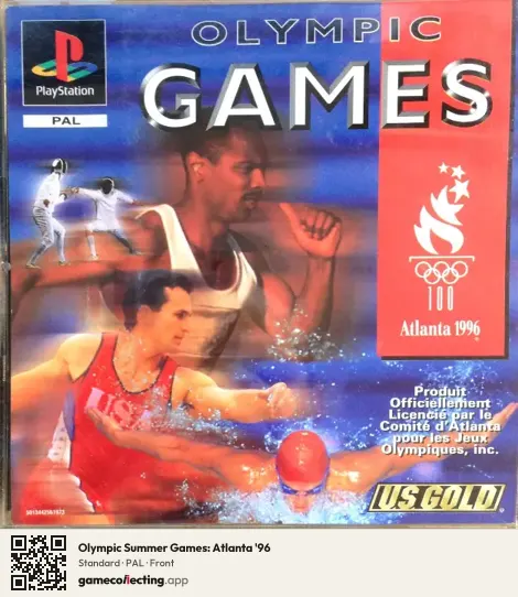 Olympic Summer Games: Atlanta '96 PlayStation, PAL box front