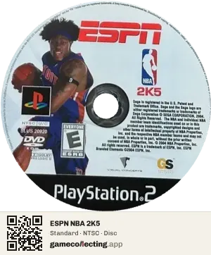 ESPN NBA 2K5 PlayStation 2, NTSC disc
