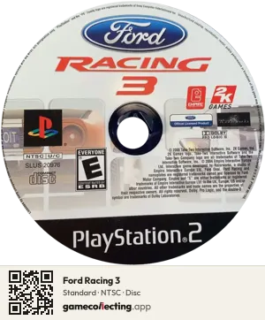 Ford Racing 3 PlayStation 2, NTSC disc