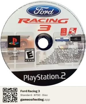 Ford Racing 3 PlayStation 2, NTSC disc