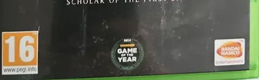 Dark Souls II: Scholar of the First Sin, the PEGI square on its front