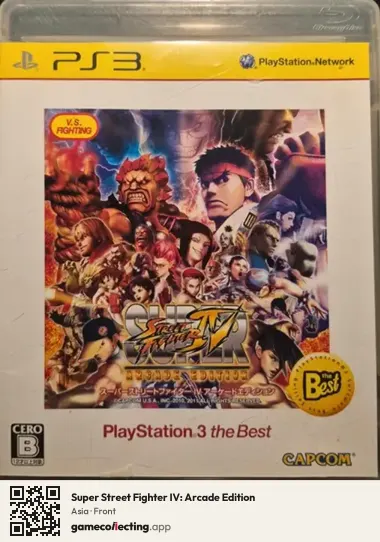 Super Street Fighter IV: Arcade Edition PlayStation 3, Asia box front