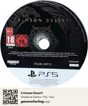 Crimson Desert PlayStation 5, PAL disc