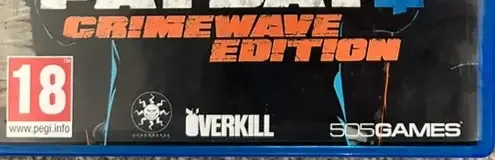 Payday 2: Crimewave, the PEGI square on its front
