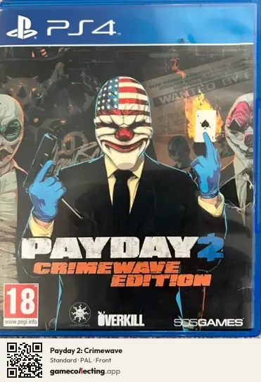Payday 2: Crimewave PlayStation 4, PAL box front