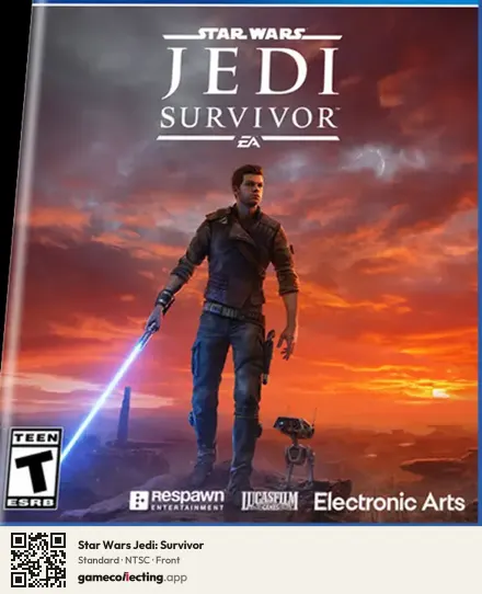 Star Wars Jedi: Survivor PlayStation 4, NTSC box front