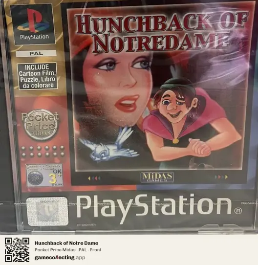 Hunchback of Notre Dame PlayStation, PAL box front