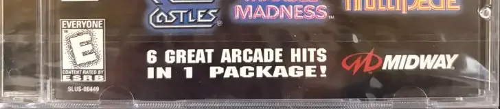 Arcade's Greatest Hits: The Atari Collection 2, the ESRB box on its front
