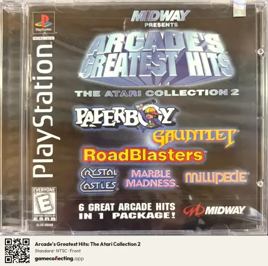 Arcade's Greatest Hits: The Atari Collection 2 PlayStation, NTSC box front