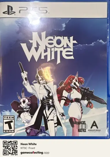 Neon White PlayStation 5, NTSC box front