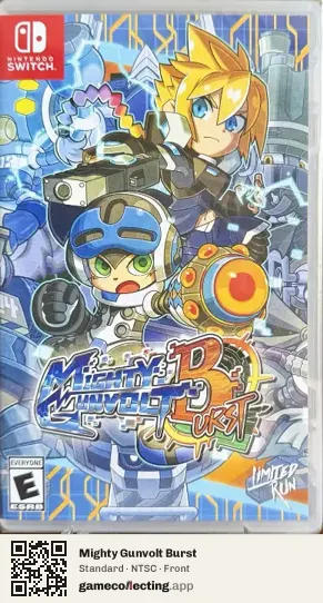 Mighty Gunvolt Burst Nintendo Switch, NTSC box front