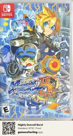 Mighty Gunvolt Burst Nintendo Switch, NTSC box front