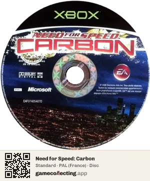 Need for Speed: Carbon Xbox, PAL disc