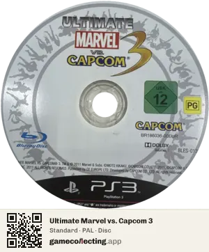 Ultimate Marvel vs. Capcom 3 PlayStation 3, PAL disc