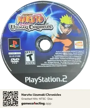 Naruto: Uzumaki Chronicles PlayStation 2, NTSC disc