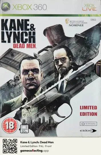 Kane & Lynch: Dead Men Xbox 360, PAL box front