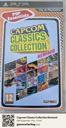 Capcom Classics Collection Remixed PlayStation Portable, PAL box front
