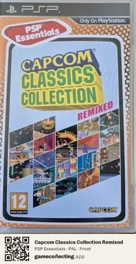 Capcom Classics Collection Remixed PlayStation Portable, PAL box front