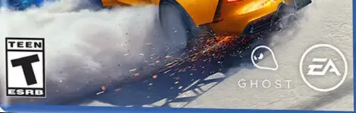 Need for Speed Heat, the ESRB box on its front