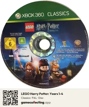 LEGO Harry Potter: Years 1-4 Xbox 360, PAL disc