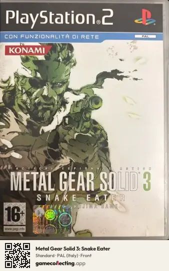 Metal Gear Solid 3: Snake Eater PlayStation 2, Italy box front