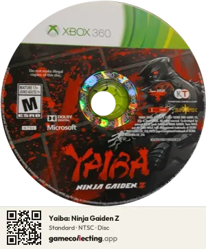 Yaiba: Ninja Gaiden Z Xbox 360, NTSC disc