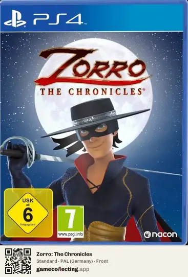 Zorro: The Chronicles PlayStation 4, Germany box front