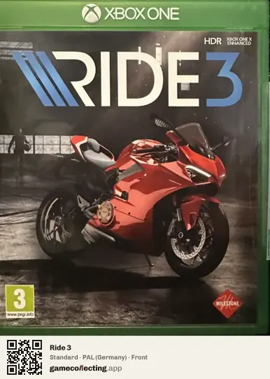 Ride 3 Xbox One, Germany box front