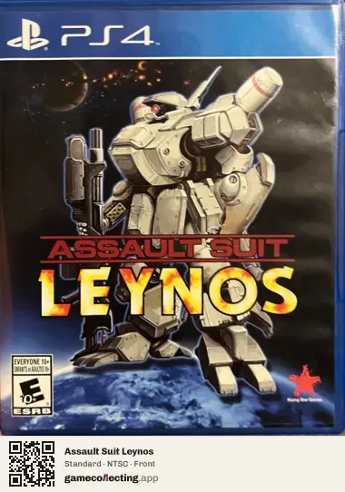 Assault Suit Leynos PlayStation 4, NTSC box front