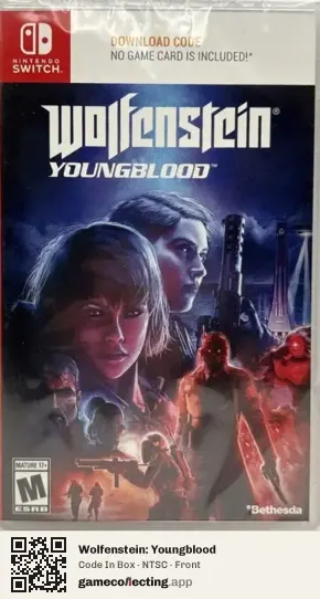 Wolfenstein: Youngblood Nintendo Switch, NTSC box front