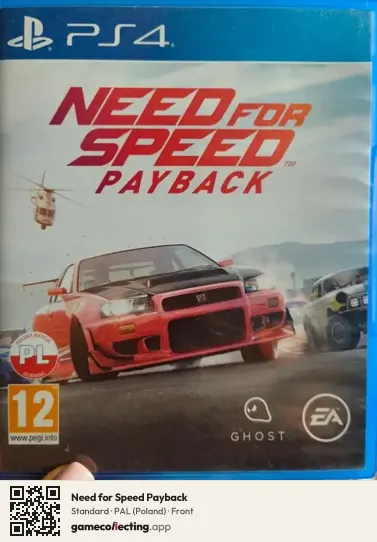 Need for Speed Payback PlayStation 4, Poland box front