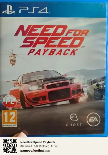 Need for Speed Payback PlayStation 4, Poland box front