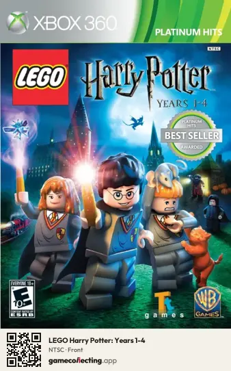 LEGO Harry Potter: Years 1-4 Xbox 360, NTSC box front