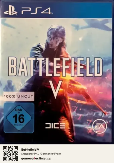 Battlefield V PlayStation 4, Germany box front