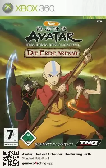 Avatar: The Last Airbender: The Burning Earth Xbox 360, PAL box front