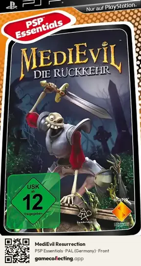 MediEvil Resurrection PlayStation Portable, Germany box front